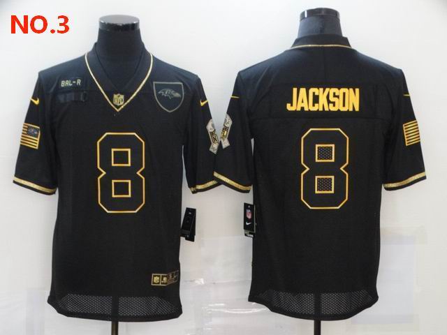 Men's Baltimore Ravens 8 Lamar Jackson Jesey NO.3;